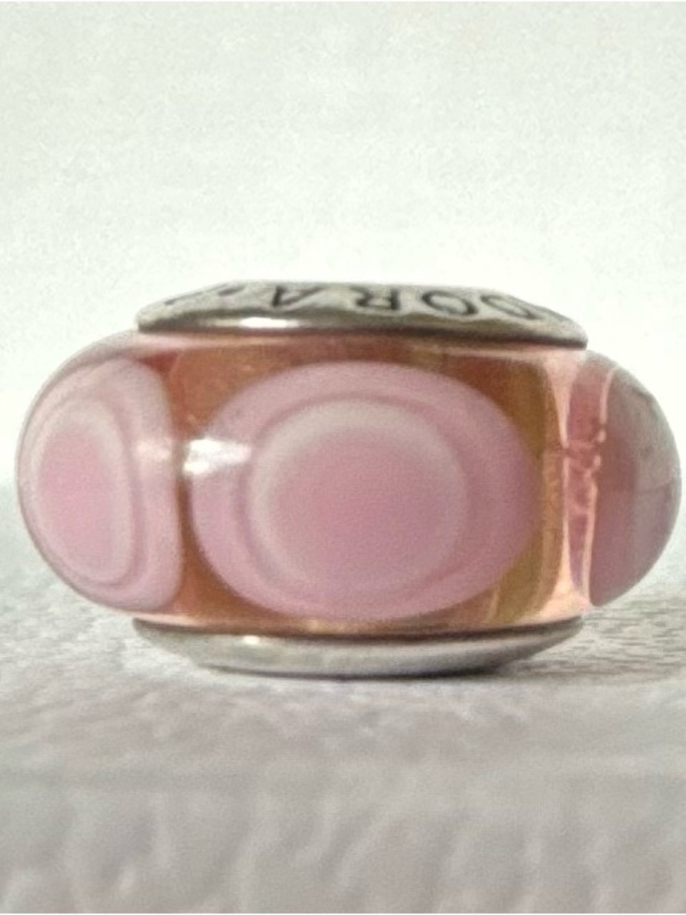 Pandora Pink Stepping Stones Murano Glass Charm